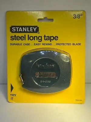 New OLD Stock Circa 1986 Stanley USA Made 50ft / 15m STEEL Long Tape Measure • $21.75