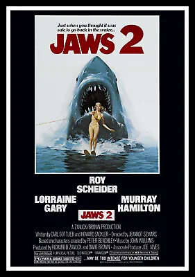 Jaws 2 Movie Poster Print & Unframed Canvas Prints • $22.95