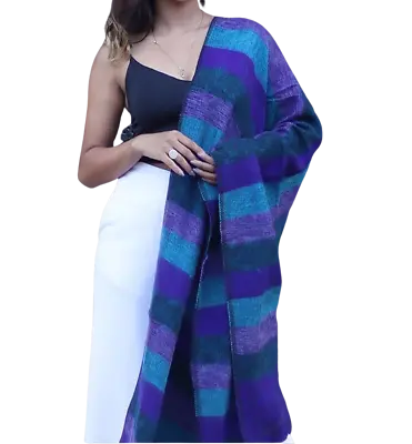 Handloomed Himalayan Yak Woolen Shawl Wrap Very Warm And Soft 80  X 32  Inches • $39.92