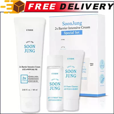 ETUDE Soonjung 2.02fl.oz + Ph 5.5 Relief Toner 0.85 Oz + Foam Cleanser 0.68 Oz • $25.02