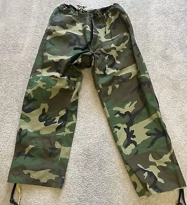 US Military Extended Cold Weather GoreTex Camo Trousers Size Medium Regular • $5