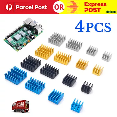 $3.98 • Buy 4pc Aluminum Heat Sink Cooling Kit For Raspberry Pi 4B CPU RAM LAN USB