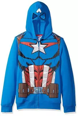 Marvel Captain America Officially Licensed Blue Costume Hoodie Men's SMMDLGXL • $29.99