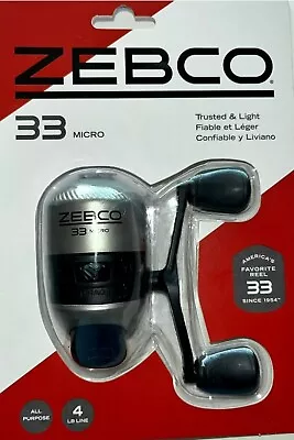 🎣Zebco 33 Micro SPINCAST Pre-Spooled Fishing Reel 33MCN NEW IN BOX 🎣 • $19.99