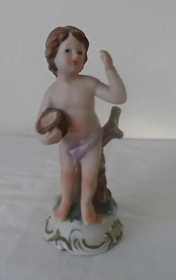 Vintage Bisque Capodimonte Cherub Figure Figurine Child Naples • £12.50