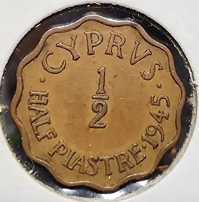 1945 - Cyprus - 1/2 Piastre - XF - KM# 22a • $6