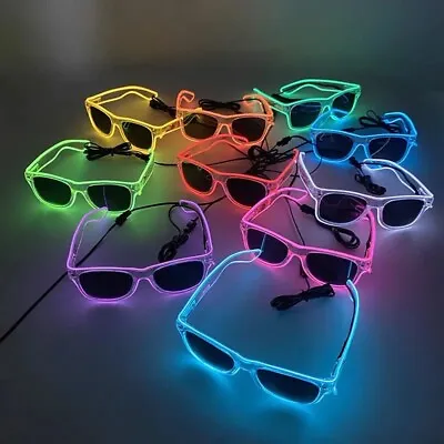 £9.99 • Buy Light Up LED Glasses Glow Sunglasses Neon Party Festive Playful Ambiance