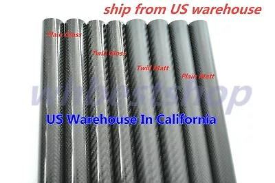3k Carbon Fiber Tube OD12 13 15 16 17 18 19 20mm X L500mm Roll Wrapped Pipe • $19.61