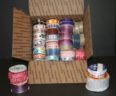 Arts & Crafts Decorative Ribbon Lot 30+ Multiple Use Floral Holiday Scrapbooks • $18