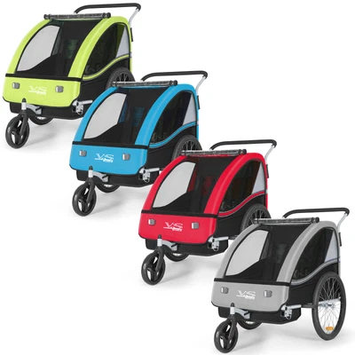 Remolque Para Perros 2 En 1 SEPNINE® - Cochecito Y Remolque De Bicicleta, XXL, Hasta 50 Kg, Impermeable
