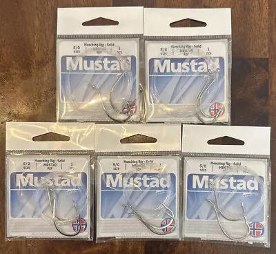 5 Packs Mustad Salmon Mooching Rig 5/0 Solid • $12.99