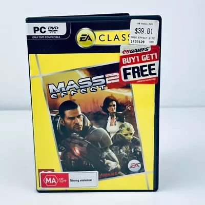 Mass Effect 2 (PC CD-ROM 2010) Game 2 Discs Manual Included Action Adventure • $8.99