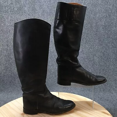 Marlborough Boots Womens 6C Tall Riding Black Leather Knee-Hi Casual 1591XWLBDT • $49.99