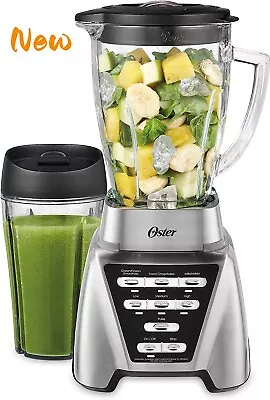 Oster Blender | Pro 1200 With Glass Jar 24-Ounce Smoothie Cup Brushed Nickel • $130