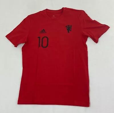 Adidas Rashford Manchester United Graphic Tee HS4906 Red Mens  Size Small • $22.39