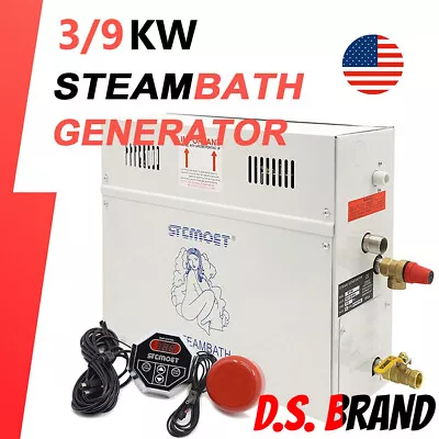 3/9KW Steam Generator For Bathroom Spa Shower Auto Drain Suana Steamer Function • $250.65