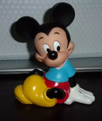 Disney Mickey Mouse 6 Inch Tall Vinyl Bank With Stopper • $6.95