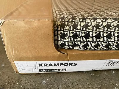 NEW IKEA KRAMFORS Corner Chair Unit Cover Slipcover - Frojel Black / White • £37.59