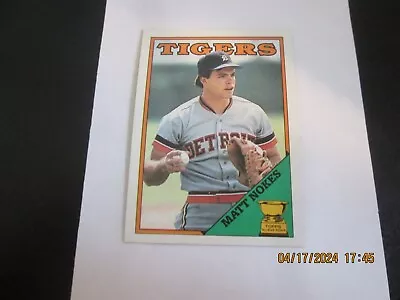 Matt Nokes Tigers 1988 Topps  Gold Cup All-star Rookie Card #645 • $1.49