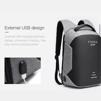 $30.99 • Buy Smart Waterproof Laptop Backpack￼ With USB Charging Port￼ For Business & School