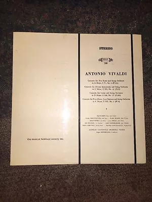 Antonio Vivaldi: Concerti Musical Heritage Society Vinyl LP (NM) MHS 788 • $12.99