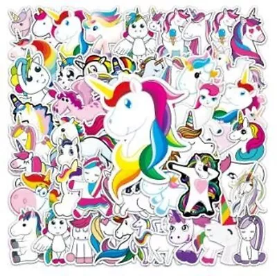 100 Pcs Unicorn Vinyl Stickers Pack For Laptop Cellphone Luggage Skateboard • $9.89