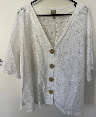 $14.99 • Buy ASOS Curve Womens Cotton White Button Up Shirt Size 22 Blouse Clothing Tops