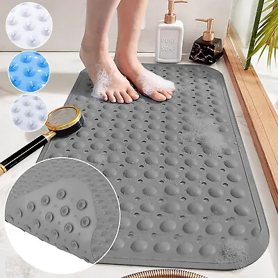 Extra Large Non Slip Bath Mat Bathtub Strong Suction Anti-Mold Rubber Shower Mat • £6.37