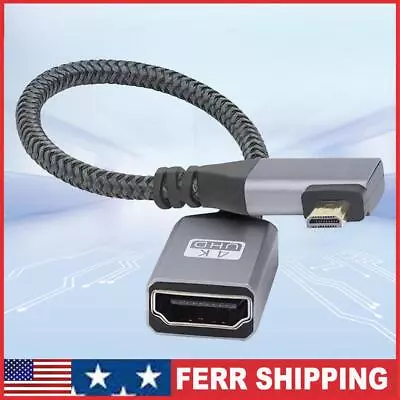 20CM Micro HDMI-Compatible Male To Female Cable V2.0 Right Angled (left) • $7.59