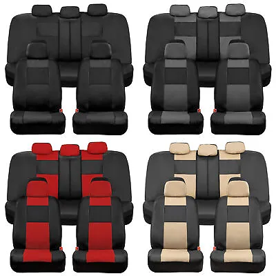 $37.99 • Buy PU Leather Car Seat Covers For Auto Car Truck SUV Van Black Gray Beige Red