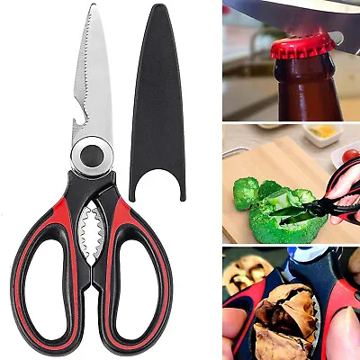 Kitchen Scissors Heavy Duty Super Sharp Stainless Steel Multi Purpose Meat Nuts • £3.63