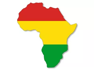 3x3 Inch Africa Shaped Logo Rasta Flag Sticker (rastafari Pot Weed Reggae Decal) • $9
