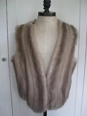 Blue Gray Azurine Mink Fur Waist Coat Vest Size S • $159.99