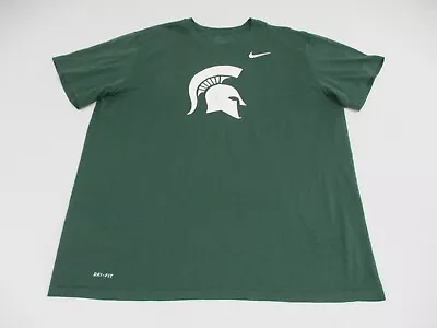 Nike Michigan State Spartans Shirt Mens 2XL Green Football NCAA Mens • $19.88