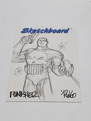 1998 SkyBox Marvel Creators Collection Punisher #17 White Sketchboard • $8.99