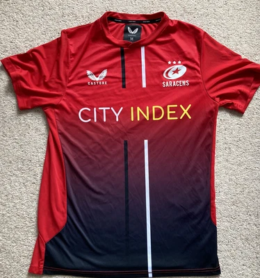 £5 • Buy Saracens Castore Medium Mens Training Top Red