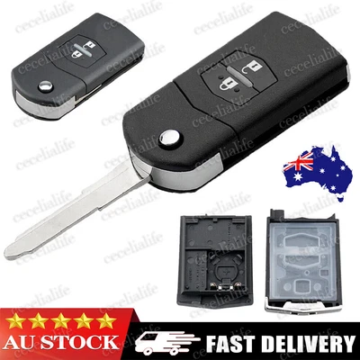 $13.63 • Buy 2 Button Remote Flip Key Shell For Mazda 3 / 5 / 6 / RX7 / RX8 / BT50 Replacemen