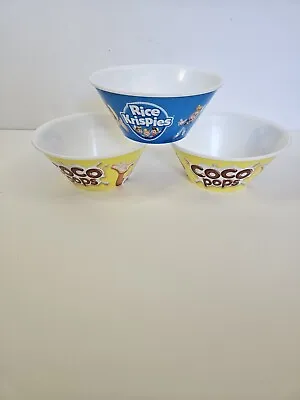 £11 • Buy Kelloggs Plastic Cereal Bowls Coco Pops Rice Krispies