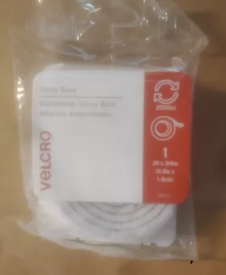 VELCRO Brand Sticky Back Tape Fastener * 3ft X 3/4” Roll * WHITE * NEW • $9.89