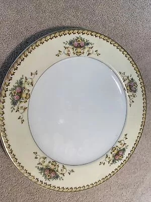 Vintage Meito  China Hudson Dinner Plate Yellow Ivy Pink Rose Made In Japan • $9.99