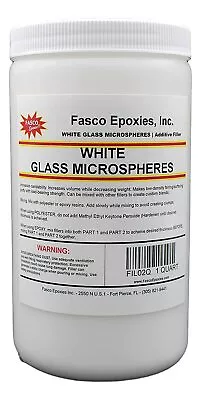 White Glass Microspheres - Filler For Epoxy And Polyester Resin - Quart Tub • $14.99