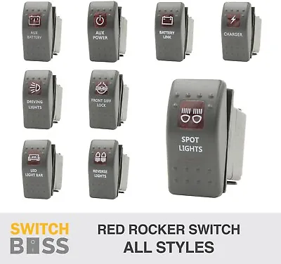 Rocker Switch 110 Styles RED Fit ARB Carling Style LED Car Boat 12v Spot Light • $19.90