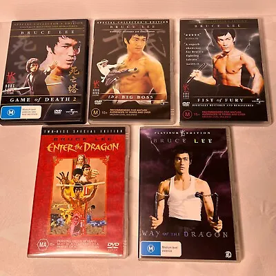 Bruce Lee 5 X DVD Movie Collection Special/Platinum Edition Martial Arts • £9.33