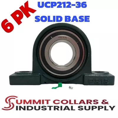 2-1/4  Pillow Block Bearing UCP212-36 Solid Base P212 (6 PK) • $228.99