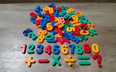 Magnetic Numbers Colorful Math Learning Plastic Numbers And Symbols Education • $18