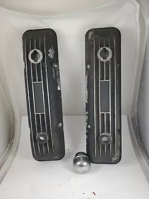 Vintage Ansen Weiand Sbc Aluminum Finned Valve Covers Black Krinkle • $99