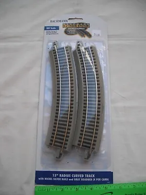 $15.99 • Buy Bachmann 44505, 15  Radius Curved Curve, E-Z Track, Gray, Silver, On30 HO Scale