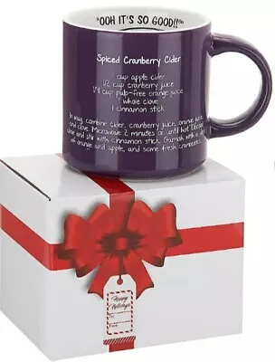Mr Food Purple Recipe Mug  Special Cranberry Cider 16oz • $4