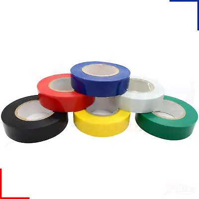 PVC Electrical Insulating Tape 18mm X 20m Rolls Flame Retardant • £1.99