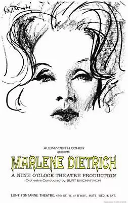 MARLENE DIETRICH Movie POSTER 11 X 17 Marlene Dietrich A • $11.95